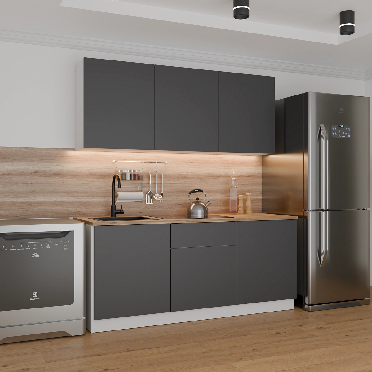 Кухонный гарнитур со столешницей Norma Графит